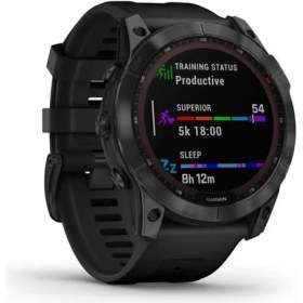 Resim Garmin Fenix 7x Sapphire Solar - Siyah Dlc Titanyum 