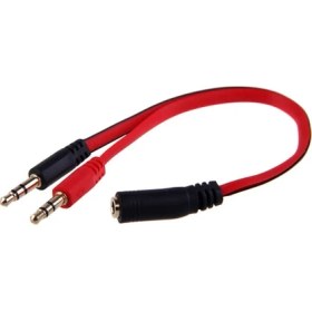 Resim Platoon Kulaklık Mikrofon Ayırıcı Aparat 3.5mm Headphone Mic Audio 2 Erke 