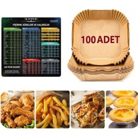 Resim Braventa Collection Bor Airfryer Pişirme Kağıdı 100 Adet Fritöz Pişirme Kağıdı,fritöz Yağlı Kağıdı, Yanmaz Kağıt 