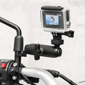 Resim 360 Derece Dönebilen Motosiklet & Bisiklet Aksiyon Kamerası Montajı - Dayanıklı Alüminyum Alaşım, Çok Fonksiyonlu Spor Aksesuarı 