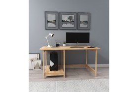 Resim WOODFACE LİSA DOĞAL AHŞAP ÇALIŞMA MASASI, NATUREL 