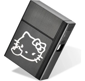 Resim Tusah USB Şarjlı Elektronik Çakmak Sigara Tabakası 