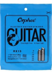 Resim Orphee Rx15 Elektro Gitar Teli Nikel Alaşım Standart Set 