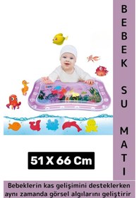 Resim Premium Bpa Free Bebek Aktivite Oyuncağı Emekleme Zamanı Yatak Minder Renkli Su Oyun Matı Pembe 