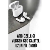 Resim Techno Stock Yeni Nesil Pro Bluetooth Kulaklık Uzun Pil Ömrü Beyaz 