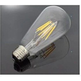 Resim Edison ST64 4W 6500K Beyaz Led Rustik 3'lü Paket E-27 Duy Tipi Dekoratif Ampul Vintage Aydınlatma 