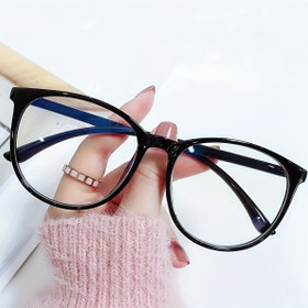 Resim 1 adet/2 adet Klasik Tam Çerçeve Gözlük, Vinil Plastik Oval Tasarım, Şeffaf Lensler, Hafif ve Moda Aksesuarı, Kokusuz Dekoratif Gözlükler 