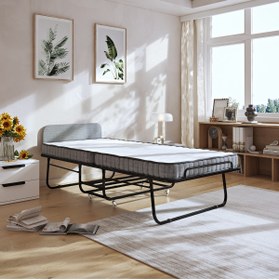 Resim FANO Vito (80X190) Lüks Katlanır Yatak - Metal Somya Karyola Ve Katlanır Yatak Seti 