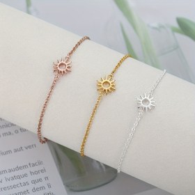 Resim Çiftler için Çok Yönlü Basit Paslanmaz Çelik Güneş Bilekliği, Unisex 