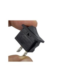 Resim Ic-124 Mini Işıksız Yaylı Anahtar 2p Off-mom Siyah 