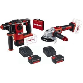 Resim Einhell Herocco Kırıcı Axxio Avuç Taşlama 2 x 4.Ah Starter Kit Akü ve Şarj Ünitesi 