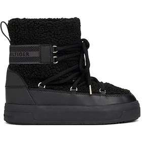 Resim Tommy Hilfiger Faux Shearlıng Snowboot Siyah Kadın Kar Botu 000000000102265769 Siyah 