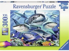 Resim Ravensburger 300 Parça Puzzle Köpekbalıkları 132256 