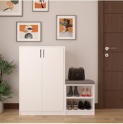Resim Asra Trend %100 Mdflam Beyaz Ayakkabılık A-21 
