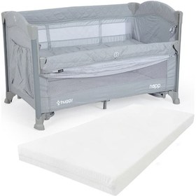 Resim Huggy Napp 6in1 Anne Yanı Park Yatak Oyun Parkı + Yatak 70x120 