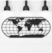 Resim Dünya Haritası Xl Metal Tablo 