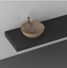 Resim İsvea Sistemay Soft Tezgahüstü Lavabo 45 Cm Vizon 