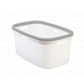 Resim Motek Çamaşır Selesi Çamaşır Taşıma Selesi Gri+Beyaz 