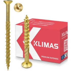 Resim Klimas Havşa Başlı Torx Ahşap Vidası - 6X300 mm | 100’LÜ Paket - Profesyonel Ahşap Montaj Vidası 