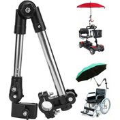 Resim 1 360 Derece Dönebilen Bisiklet ve Tekerlekli Sandalye Şemsiye Standı, Ayarlanabilir Paslanmaz Çelik ve PC Dış Mekan Güneş Standı, Katlanabilir Güneş Taç 