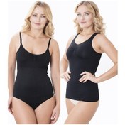 Resim Sıkılaştırıcı Toparlayıcı Zıbın Çıtçıtlı Korse Siyah Renk Çıtçıtlı Ve Atlet Siyah 