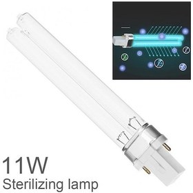 Resim Novahub G23/2g7 Uvc Lamba 11w 253.7nm Su Hava Dezenfeksiyonu Arıtma Sterilizatörü H Şekli Tüp 