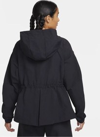 Resim Sportswear Everything Wovens Oversized Full-zip Hoodie Kadın Ceket Ndd Sport Siyah 