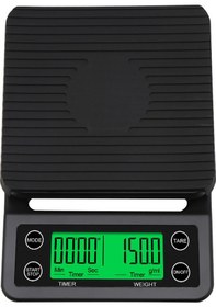 Resim Kangvka Hassas Ölçümlü Zamanlayıcılı Kahve Terazisi - 3000g Kapasiteli, Lcd Ekranlı, Siyah 