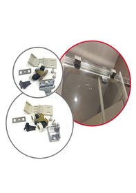 Resim H-p Marka Kanallı Çift Tekerli Duşakabin Tekerlekleri 1 Adet Siyah 