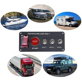 Resim Wondernest 4'ü 1 Arada 12v Yarış Kontak Anahtarı Paneli, Motor Çalıştırma Düğmesi + Röle Kablo Demeti Diğer 