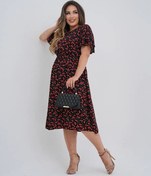 Resim Ramalıya Şık Elbise Büyük Beden Kısa Kollu 423093940 Siyah 