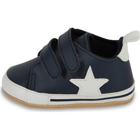 Resim First Step Beyaz Yıldızlı Lacivert Patik Bebek Patik Kışlık, Anaokulu, Kreş, Ev Günlük Ayakkabı G-2352-LACIVERT Lacivert 