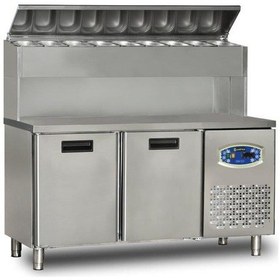 Resim Dampak 2 Kapılı Yüksek Monte Pizza Hazırlık Dolabı 290 Litre 150 X 70 X 133 Cm 