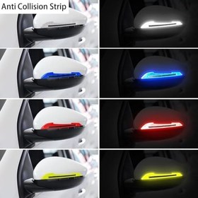 Resim Jetfast Kırmızı Renk 2 Adet Sağ Sol Araba Ayna Çarpma Koruyucu Renkli Reflektif Şerit 