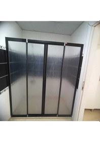 Resim Nokta Duşakabin Teknesiz Plastik Camlı Siyah Profilli Duşakabin Nd422 Şeffaf 