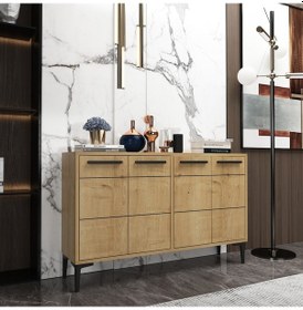 Resim Zerkaconcept Marden Konsol Tv Sehpası Tv Ünitesi Meşe 