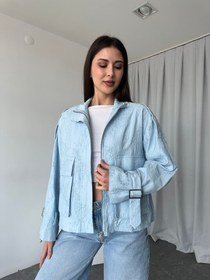 Resim Nakışlı Bebek Mavisi Ceket 