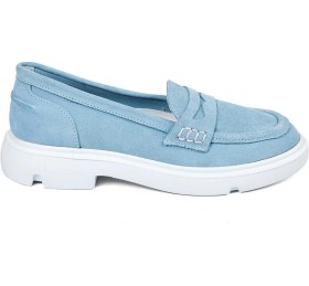 Resim Bestello Bağcıksız Poli Loafer 101-226505-01 Kadın Ayakkabı Mavı Suet 