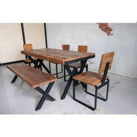 Resim Deryawood Deryawood Masif Ağaç Yemek Masası 220*85 Cm 