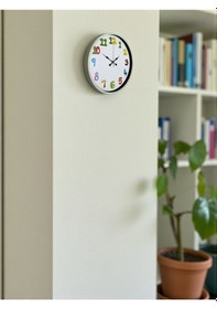 Resim Büro Ev Ofis Çocuk Odası Duvar Saati İçin 36cm Krem Mekanizma Diğer 