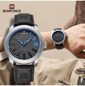 Resim Yeşil Naviforce Nf9202 Yaratıcı Hediye Deri Erkek Saati Kuvars Moda Spor Kol Saati Yeşil 