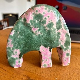 Resim Şans ve Bereket Getiren Dekoratif Seramik Fil Heykeli 