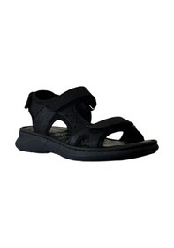 Resim Forelli Bruce Erkek Hakiki Deri Sandalet Siyah Siyah 