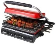 Resim REGRON Dökümix Ultra Plus Organik Demir Döküm Izgara& Tost Makinası KIRMIZI Izgara Aparatlı,Fırçalı,Yağdanlık 