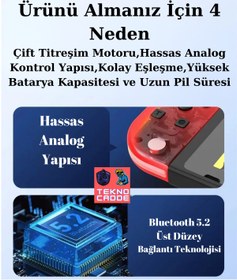 Resim beboncool Nintendo Switch/Switch Oled Yüksek Kapasite Titreşimli RGB Işıklı Joy-Con Oyun Kolu 