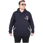 Resim Mocgrande Büyük Beden Kapüşonlu Sweat Double Face Never 25706 Lacıvert Lacivert 