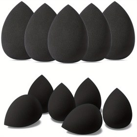 Resim Hidrofilik PU Güzellik Makyaj Süngeri Seti - 5 Adet Makyaj Karıştırıcı + 6 Mini Sünger, Kokusuz, Normal Cilt Tipi, Profesyonel Yumuşak Kapatıcı Süngerler, Sıvı, Krem ve Toz Ürünler için Hızlı Uygulama 