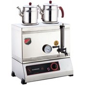 Resim eurofaz Işıkgaz Elektrikli Çay Ocağı Kapaklı ve Kaynaklı 2 Demlikli 40'lık 