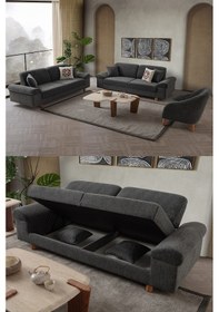 Resim Armada 3+3+1 Koltuk Takımı Antrasit Antrasit 