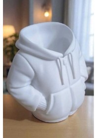 Resim Sanec Dekoratif Kapüşonlu Hoodie Tasarımlı Kalemlik Organizer & Masa Üstü Biblo Çok Renkli 